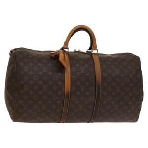 LOUIS VUITTON Monogram Keepall 55 Boston Bag M41424